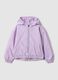 Girl's Regular Fit Padded Purple Jacket with Hood_0
