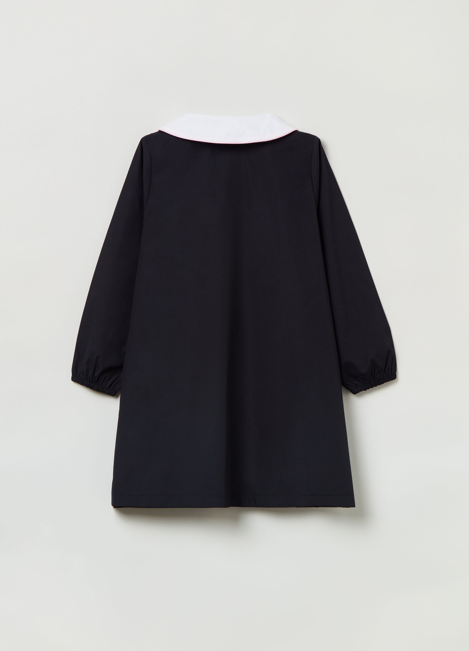 Grembiule con zip e ricamo fiorellino_1