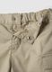 Beige cotton cargo shorts for kids regular fit_2