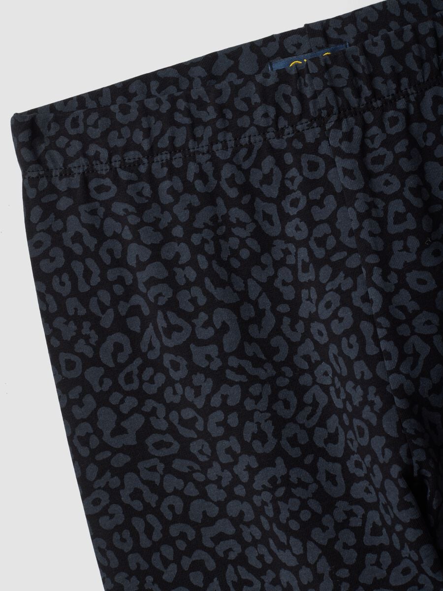 Leggings neri in cotone jersey organico elasticizzato skinny fit per ragazza_2