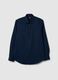 Men's Blue Cotton Blend Shirt Slim Fit Easy Iron_4