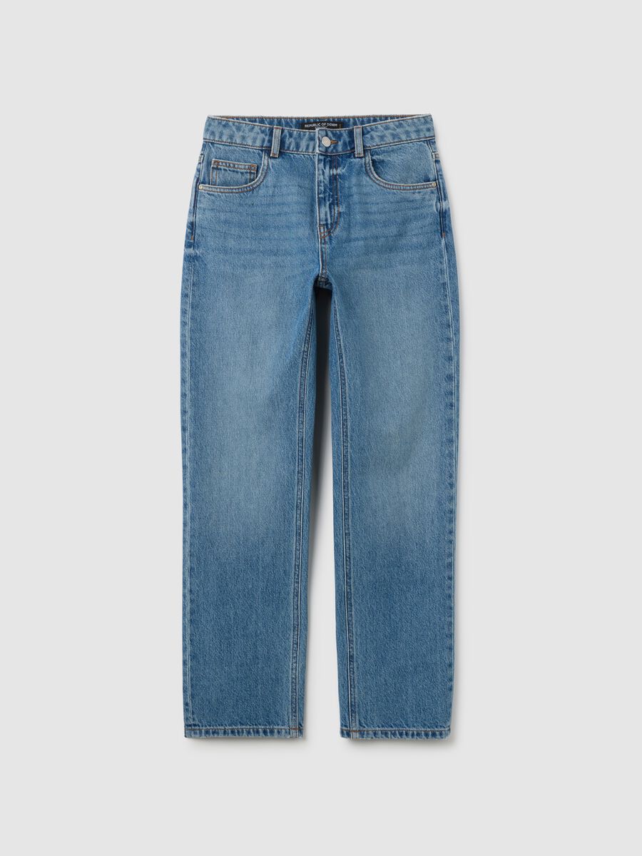 Jeans da donna in puro cotone denim regular fit_4