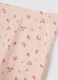 Girls' pink skinny cotton leggings with floral prints_3