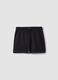 Girls&rsquo; black pure cotton shorts, regular fit_3