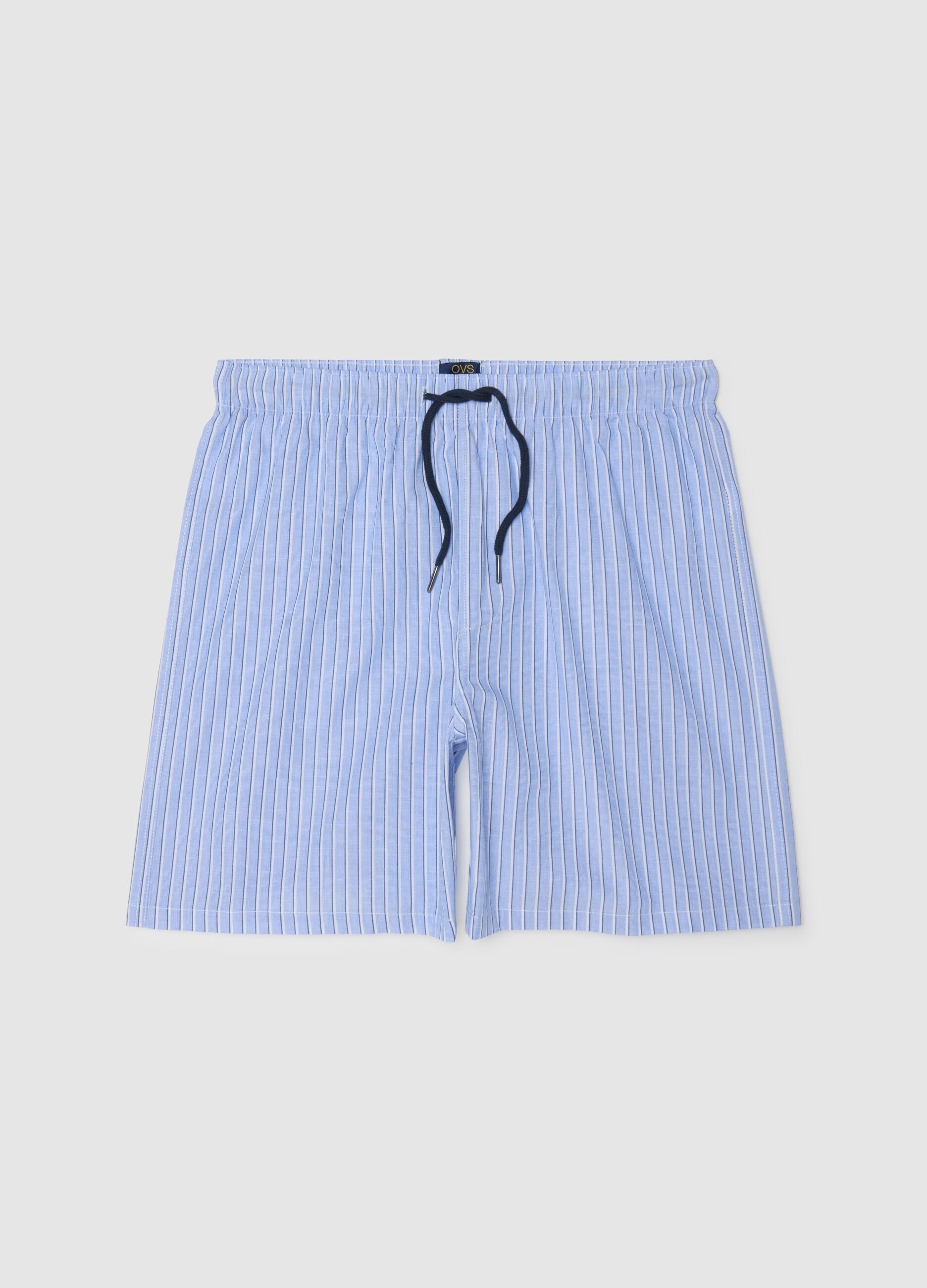 Men's multi-colour pure cotton regular fit striped shorts