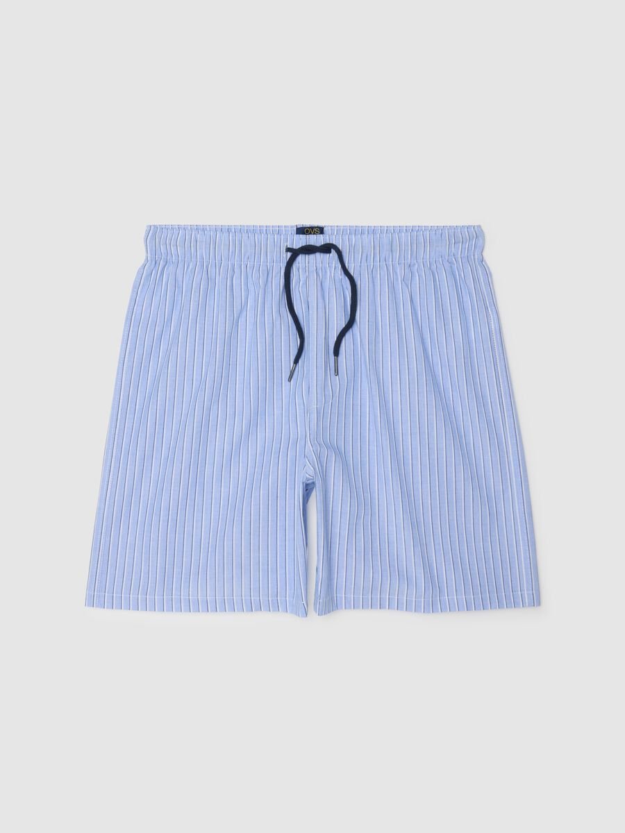 Men's multi-colour pure cotton regular fit striped shorts_4