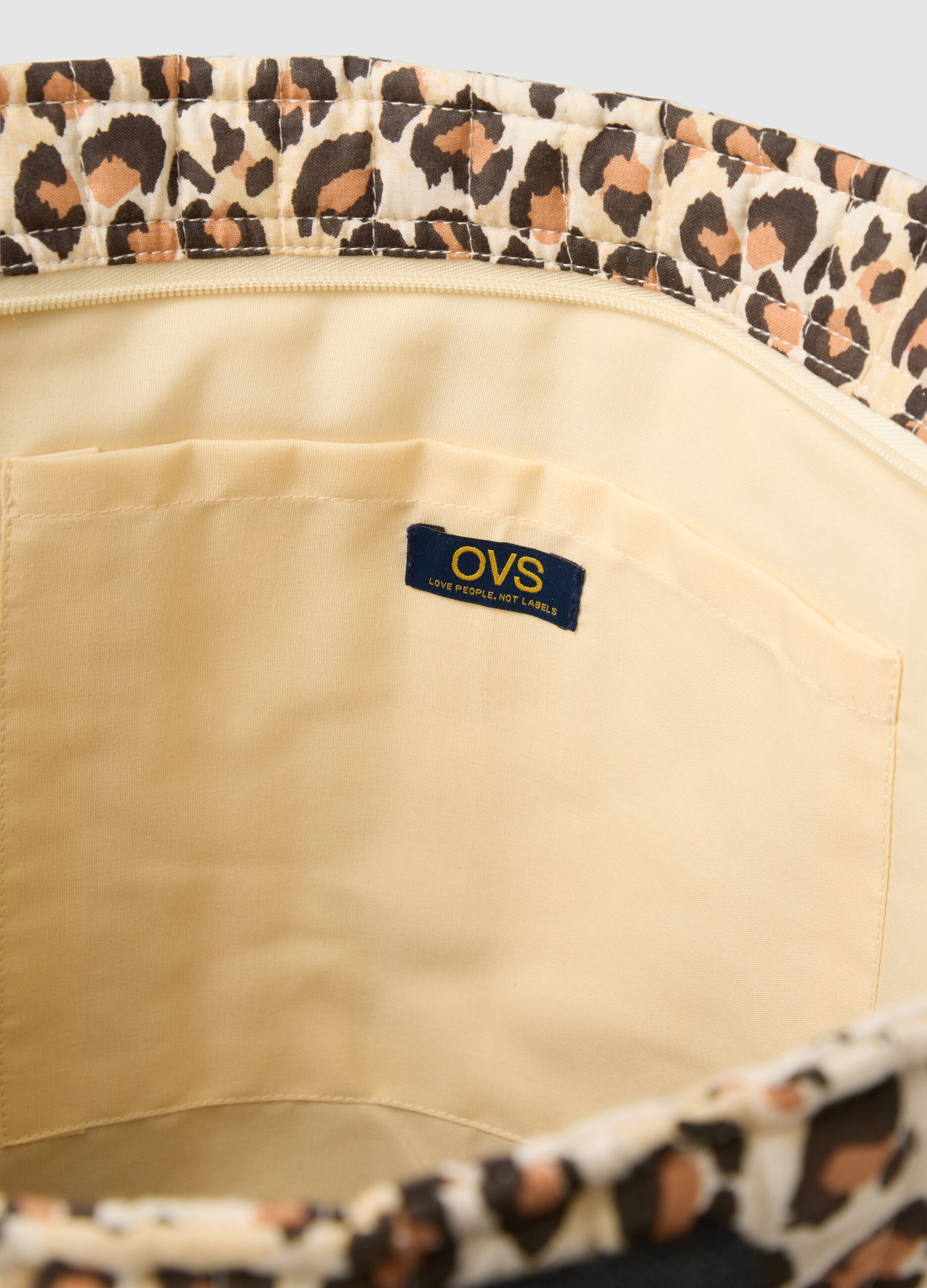 Animal print beach bag