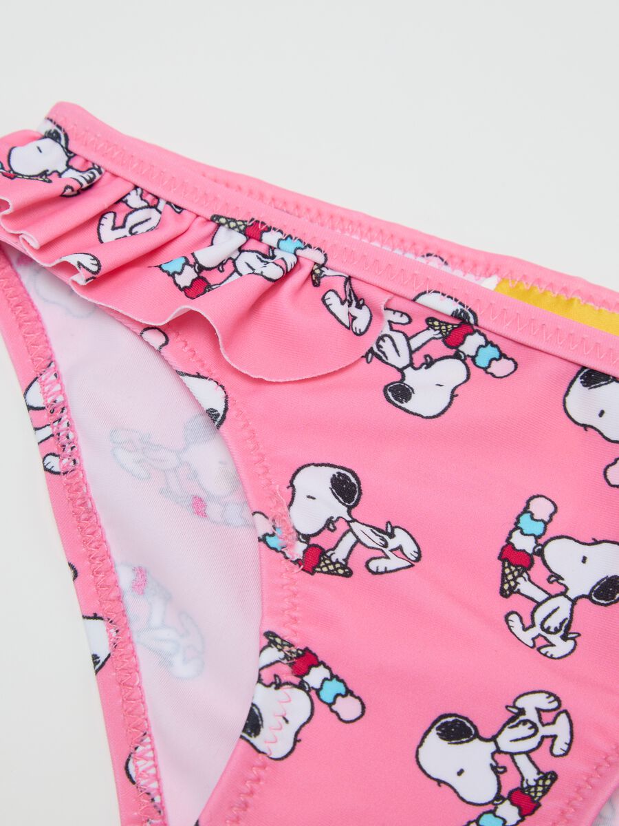 Girls’ swimsuit in stretch pink fabric with Snoopy print_2