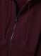 Felpa viola in misto cotone con cappuccio fitted_1