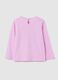 Girl's pink cotton jumper regular fit_1