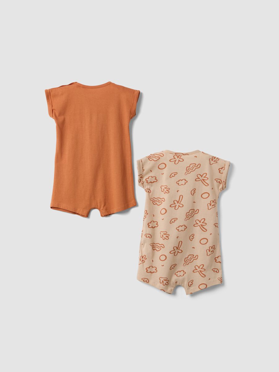 Bipack di pagliaccetti arancioni in cotone organico_1