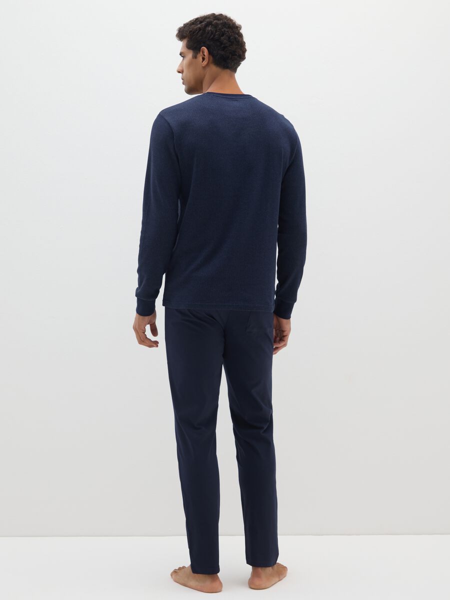 Pigiama in misto cotone blu regular fit_2