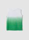 Green pure cotton vest top with print_1