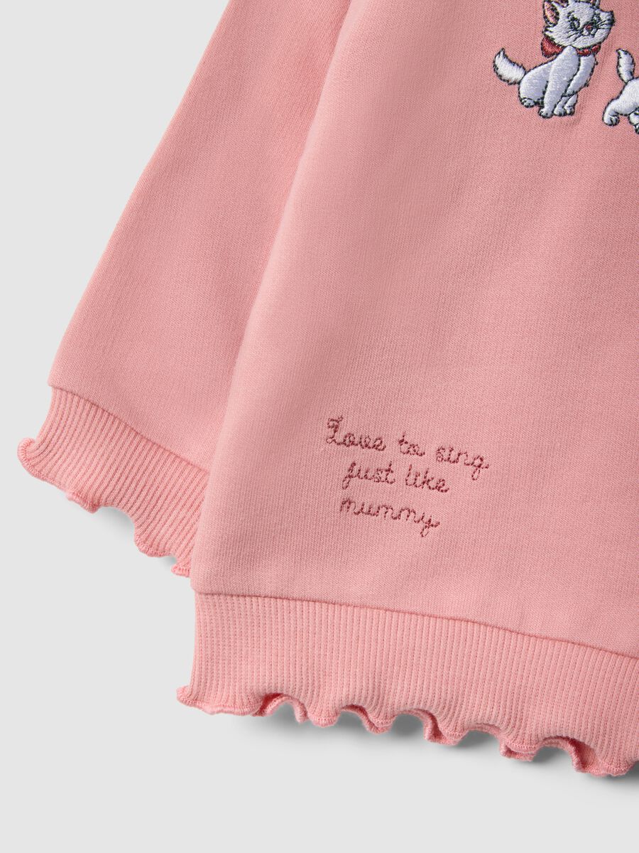 Baby Girls' pink pure cotton sweater and trousers set - Aristocats_2