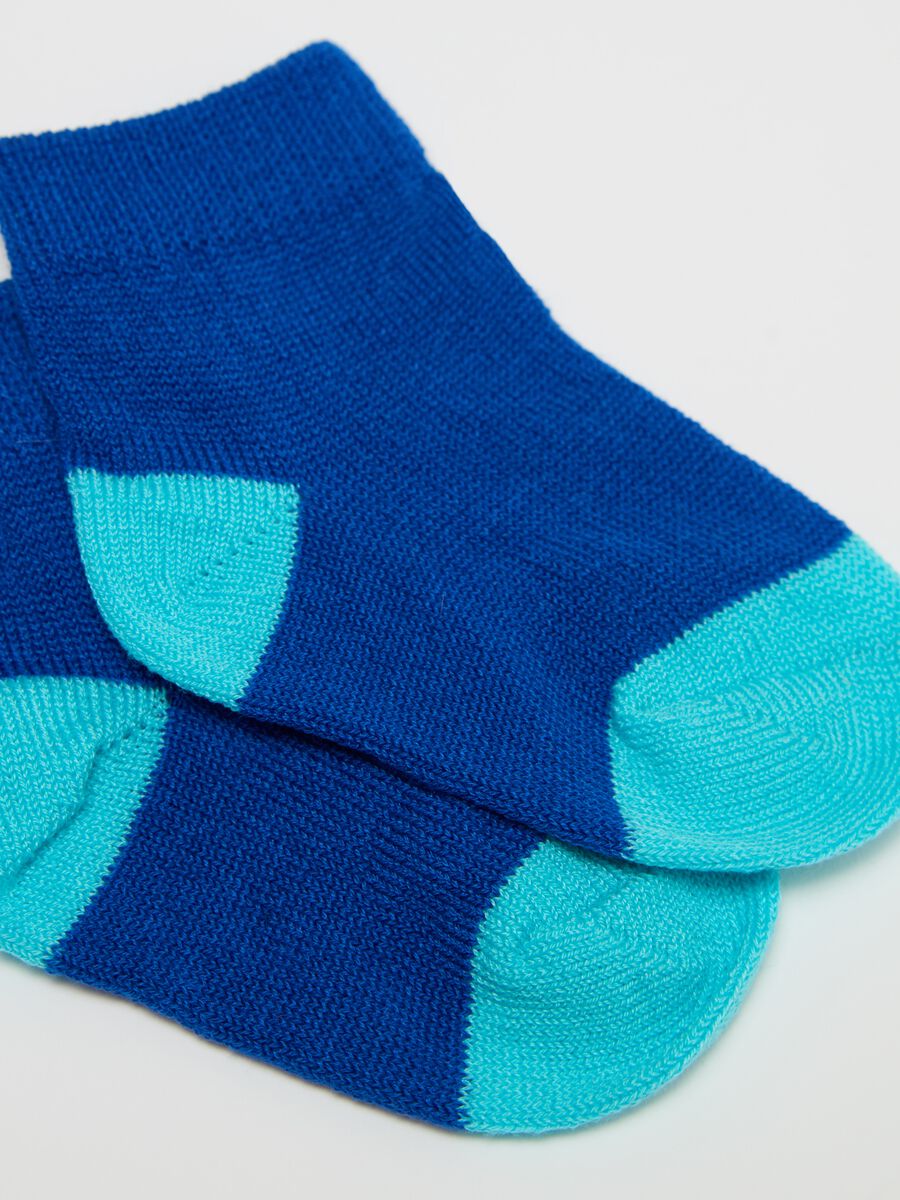 Three-pair pack colourblock socks with animals design_2