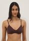 Brown triangle bikini top with removable padding_0
