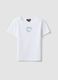 White short-sleeve pure cotton T-shirt with decorative heart_3