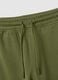 Children's green regular fit jogger trousers in pure cotton_3
