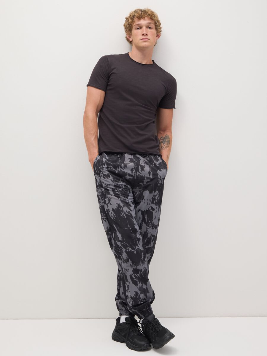 Men's black pure cotton T-shirt regular fit_1