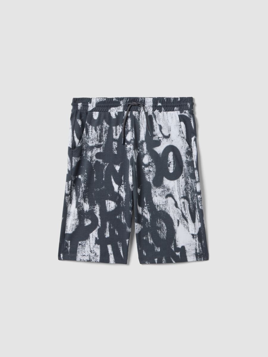 Boy's pure cotton shorts with multicolour print, regular fit_3