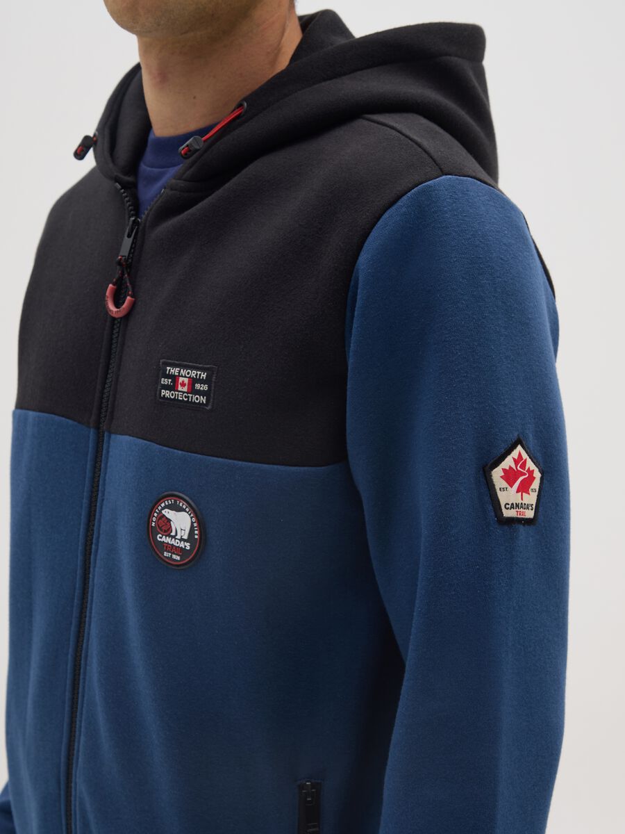 Multicolour Cotton-Blend Zip-Up Sweater_3