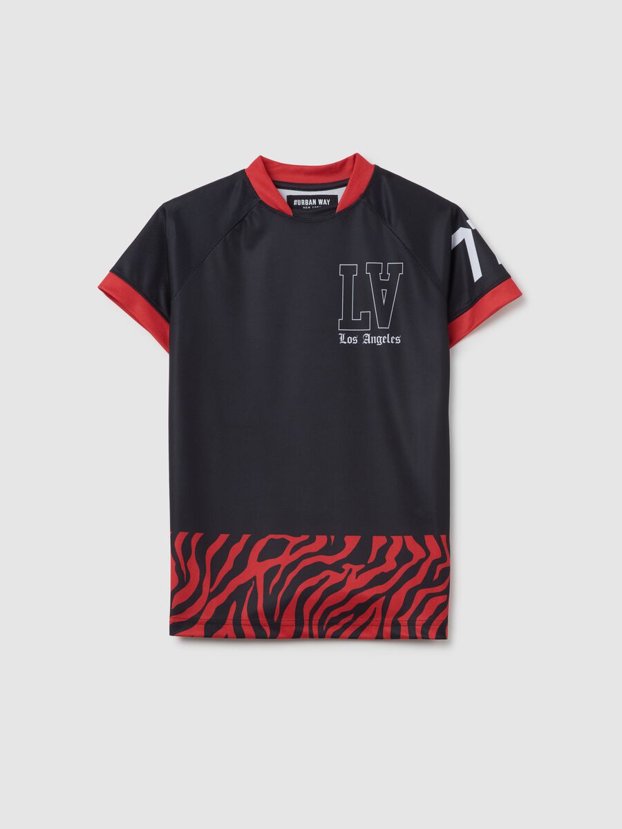 T-shirt da bambino in multicolor con stampa_3