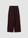 Pantaloni Easy Dry marroni in tessuto elasticizzato wide leg ALTAVIA STUDIO_5