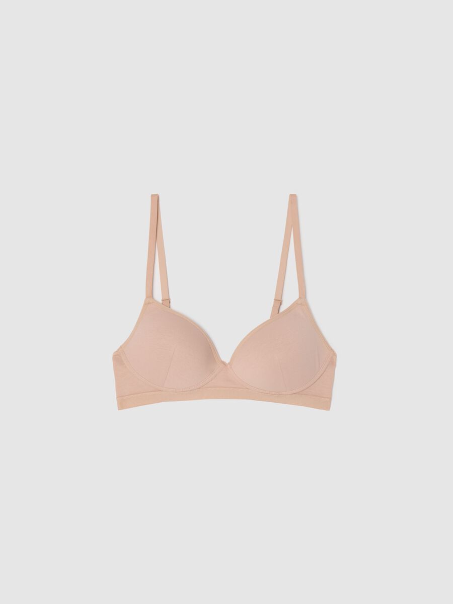 Nude padded full-coverage bra_0