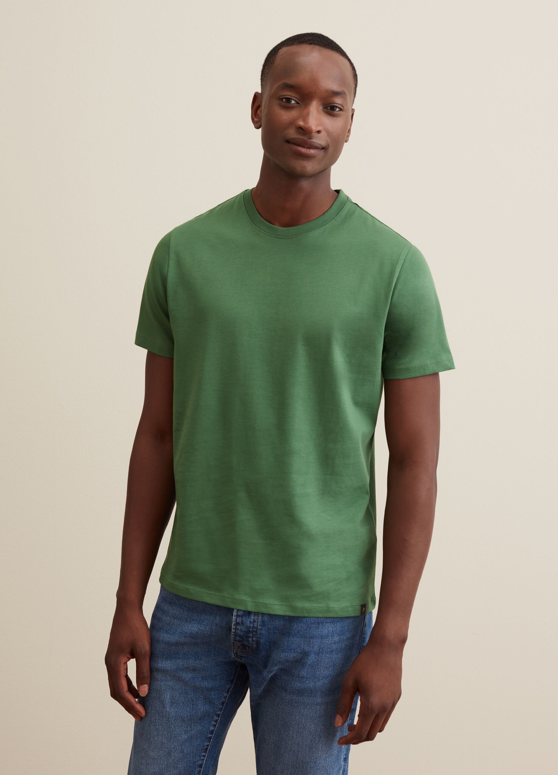 T-shirt in cotone Supima con scollo rotondo_1