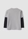 Grey pure cotton jersey T-shirt with Sonic print, oversized fit_1