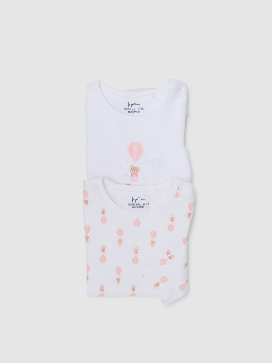White and Pink Cotton Bodysuit for Girls_3