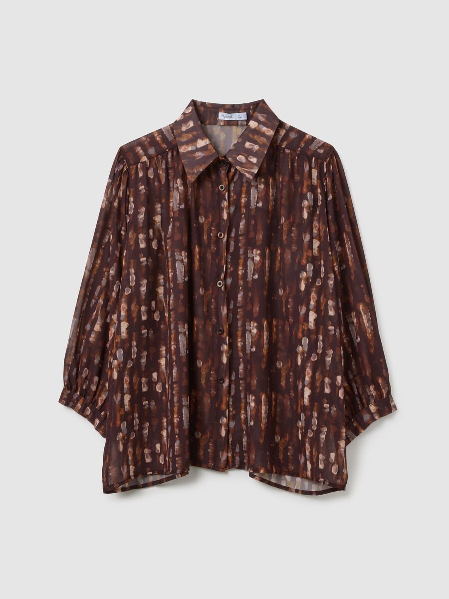 Multicoloured long sleeve jersey shirt with regular fit and pattern_0