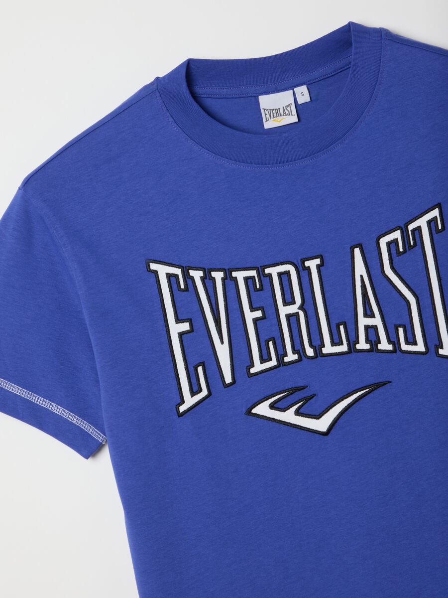 T-shirt in puro cotone blu regular fit_1