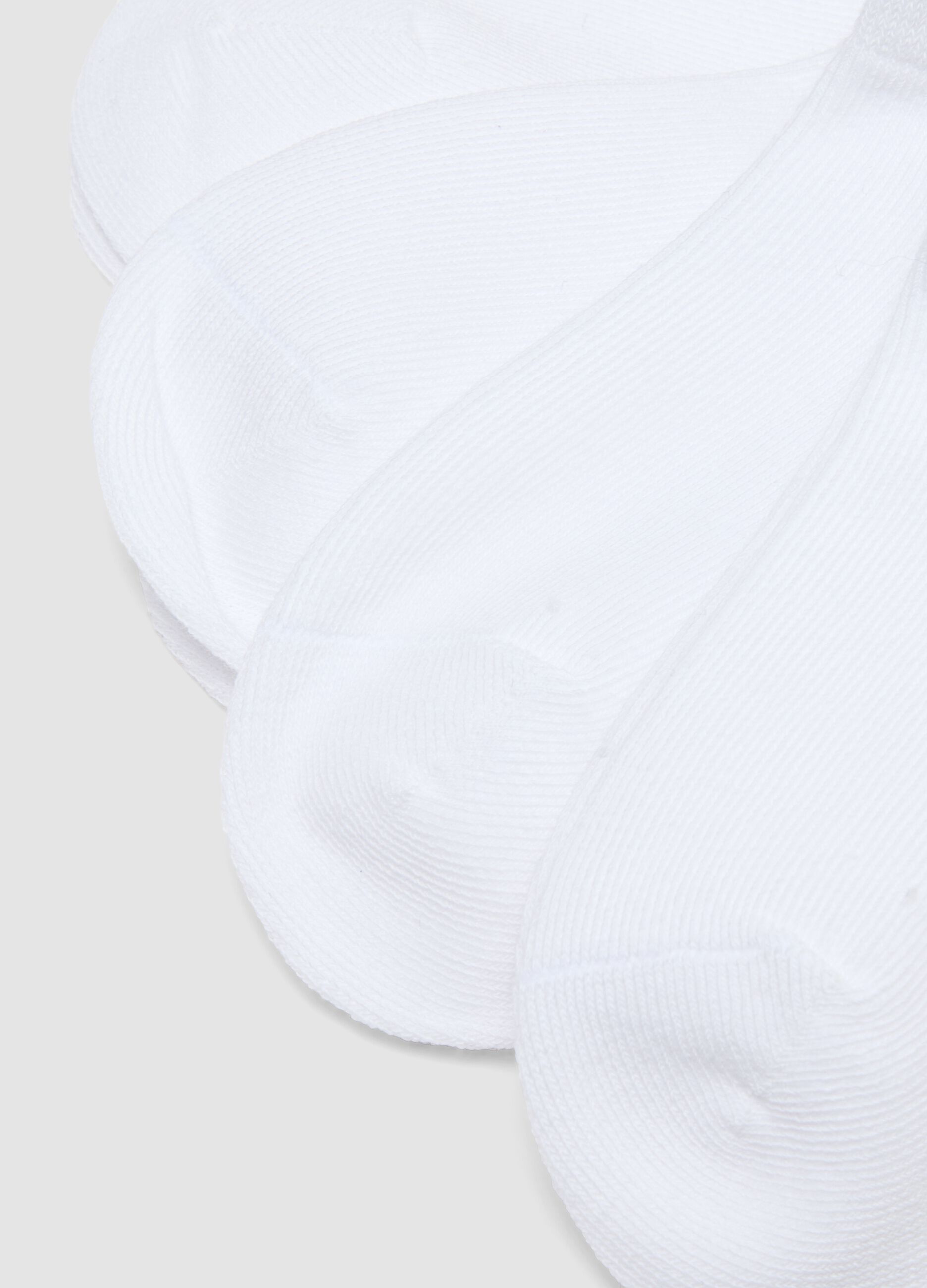 Multipack calze corte in misto cotone biologico bianco da bambine