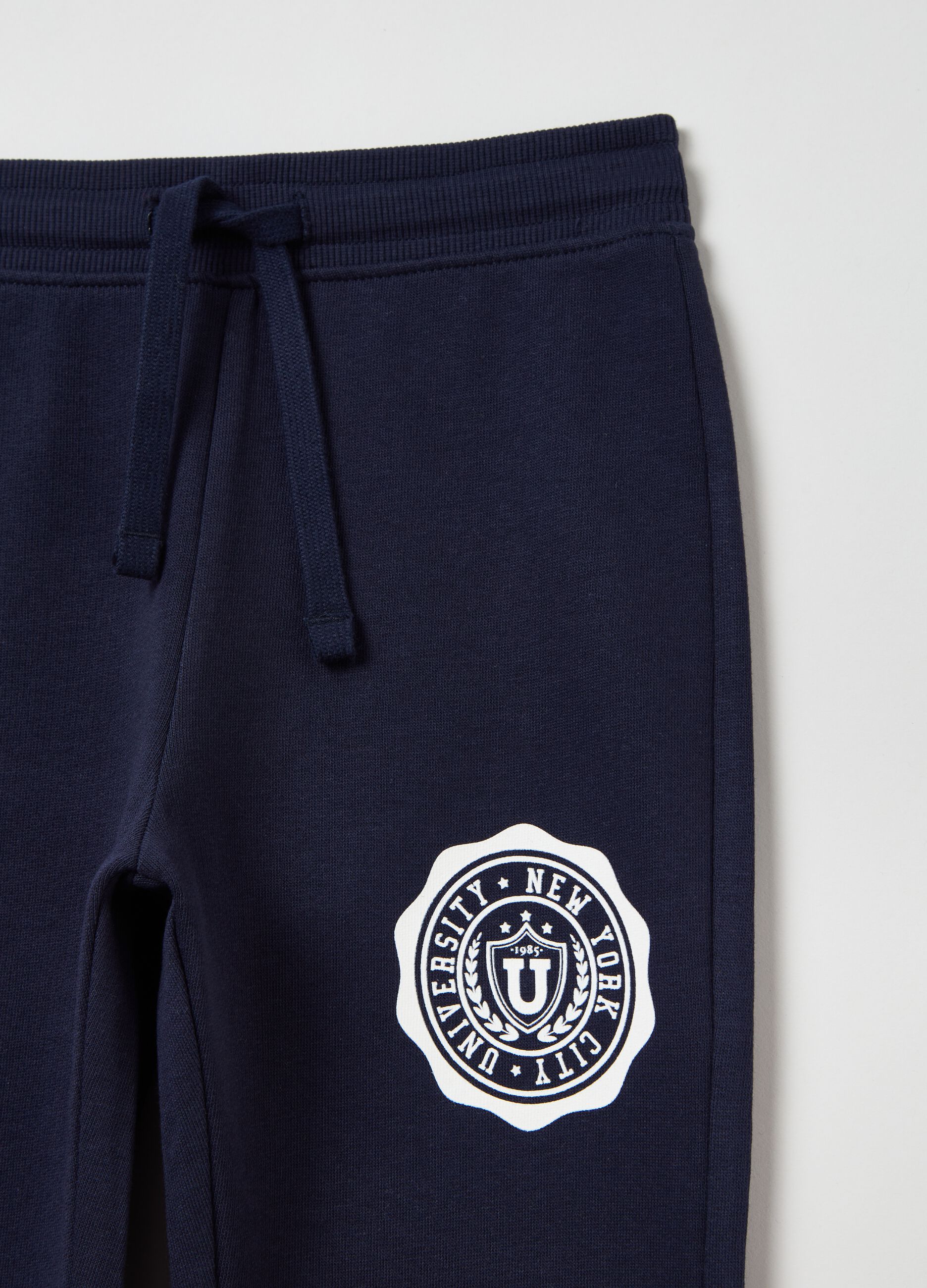 Joggers in felpa con coulisse e stampa_2