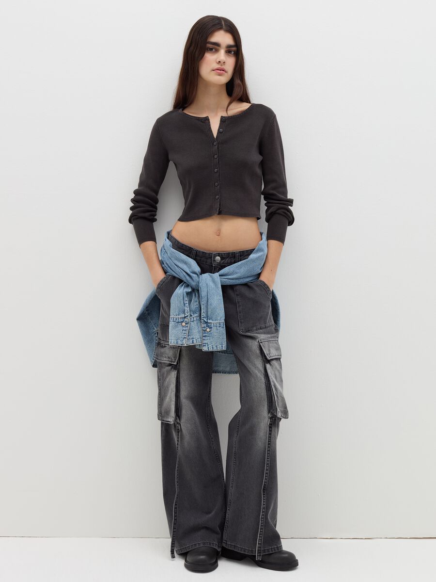 Solid colour cropped pullover_1