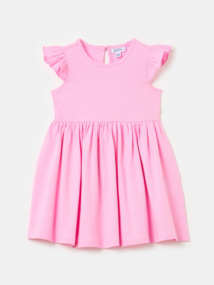 Cotton dress with cap sleeves_0