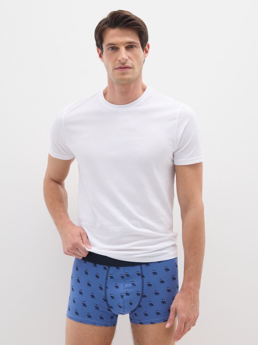 Tripack multicolour regular fit stretch cotton boxers_0