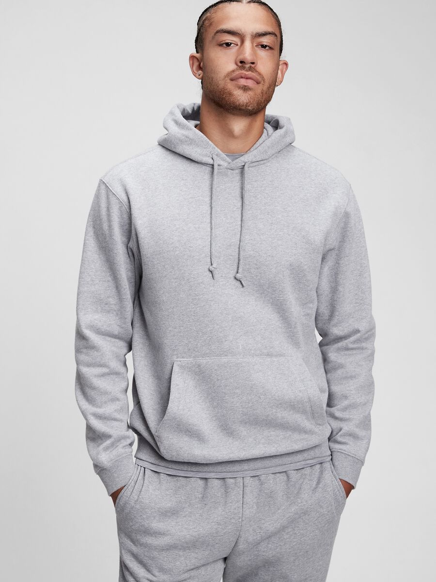 Mélange sweatshirt with hood_0