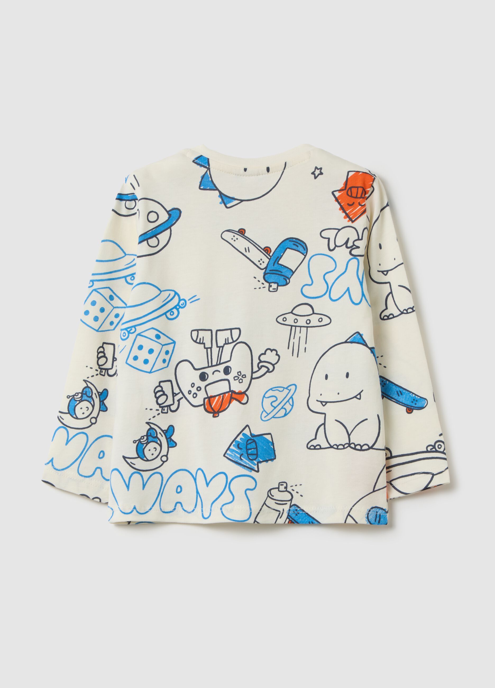 Children's multicoloured pure cotton jumper with regular fit