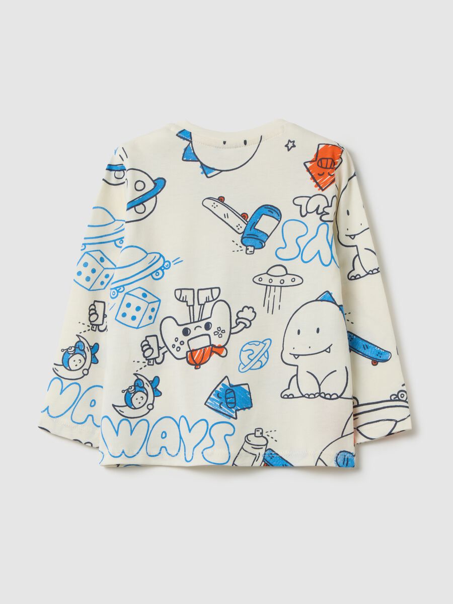 Children's multicoloured pure cotton jumper with regular fit_1