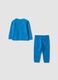 Blue pure cotton crew-neck tracksuit set for boys_1