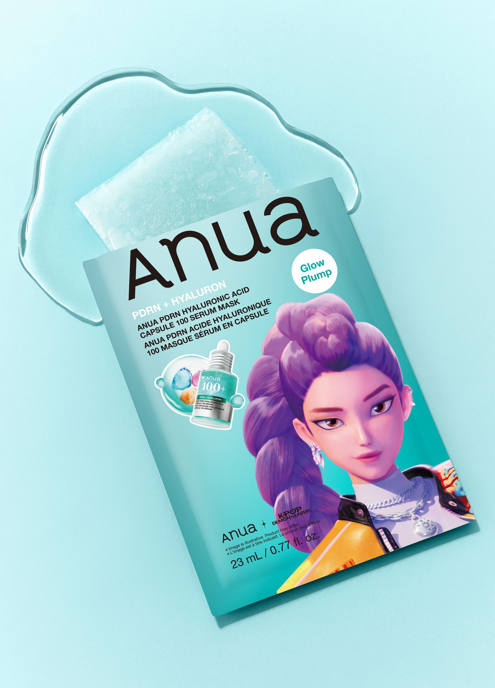 PDRN Hyaluronic Acid Capsule 100 Serum Mask 23 ml | Anua K-Pop Demon Hunters