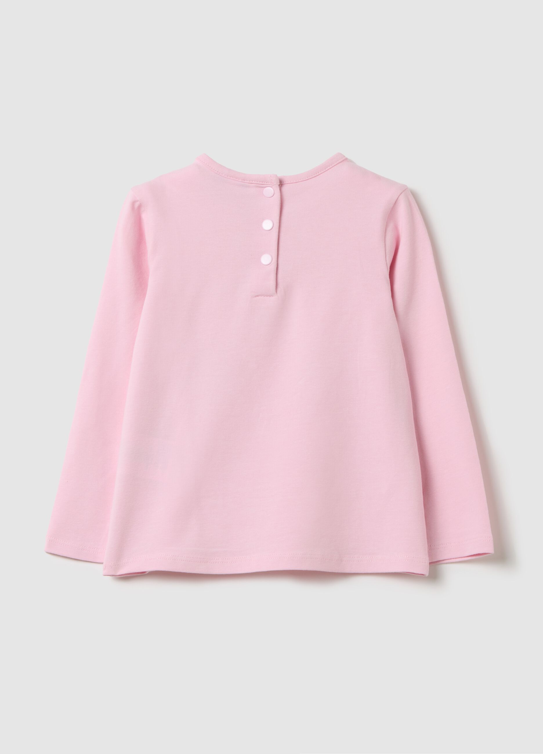 Pink Stretch Cotton Girls' Top