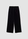 Black The Iconic Pants straight-leg ribbed stretch cotton trousers_6