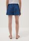 Blue pure cotton denim shorts with elasticated waist, regular fit_2