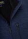 Navy blue sherpa gilet with collar and zip_1