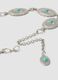 Silver-tone metal belt with turquoise stones_2