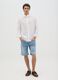 Men&rsquo;s slim-fit light blue denim Bermuda shorts_0