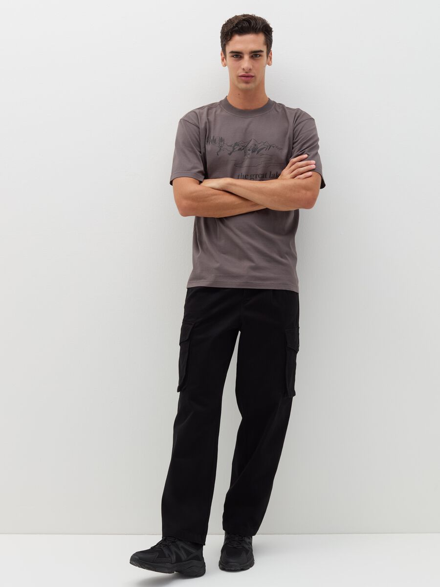 T-shirt in cotone con stampa_1